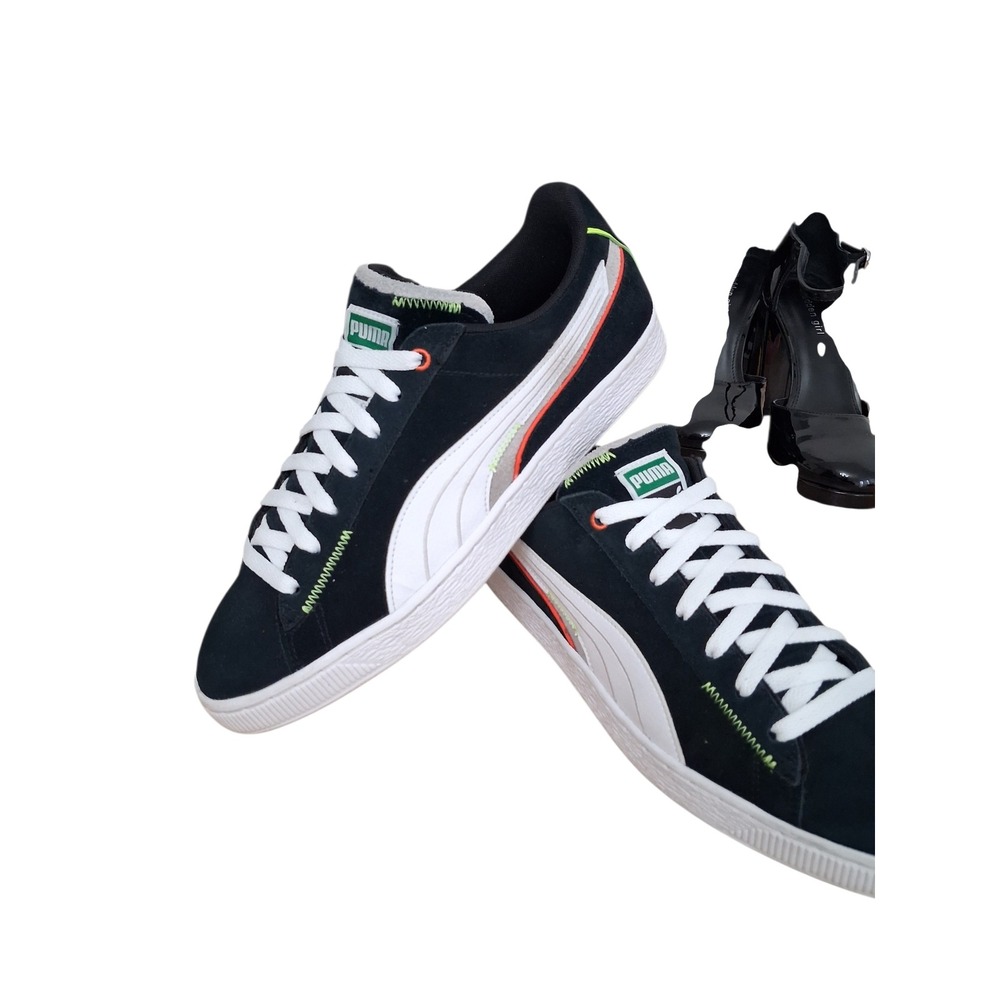 Puma Classic Suede Displaced Mens size 11.5 Streetwear Grunge Skater Sneakers